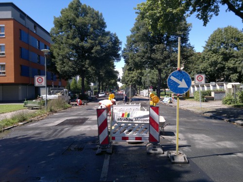 Absperrung in Dresden, Comeniusstraße